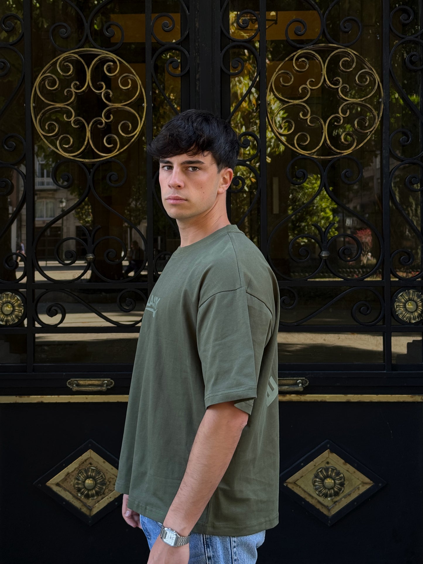 DARK GREEN CROPPED TEE