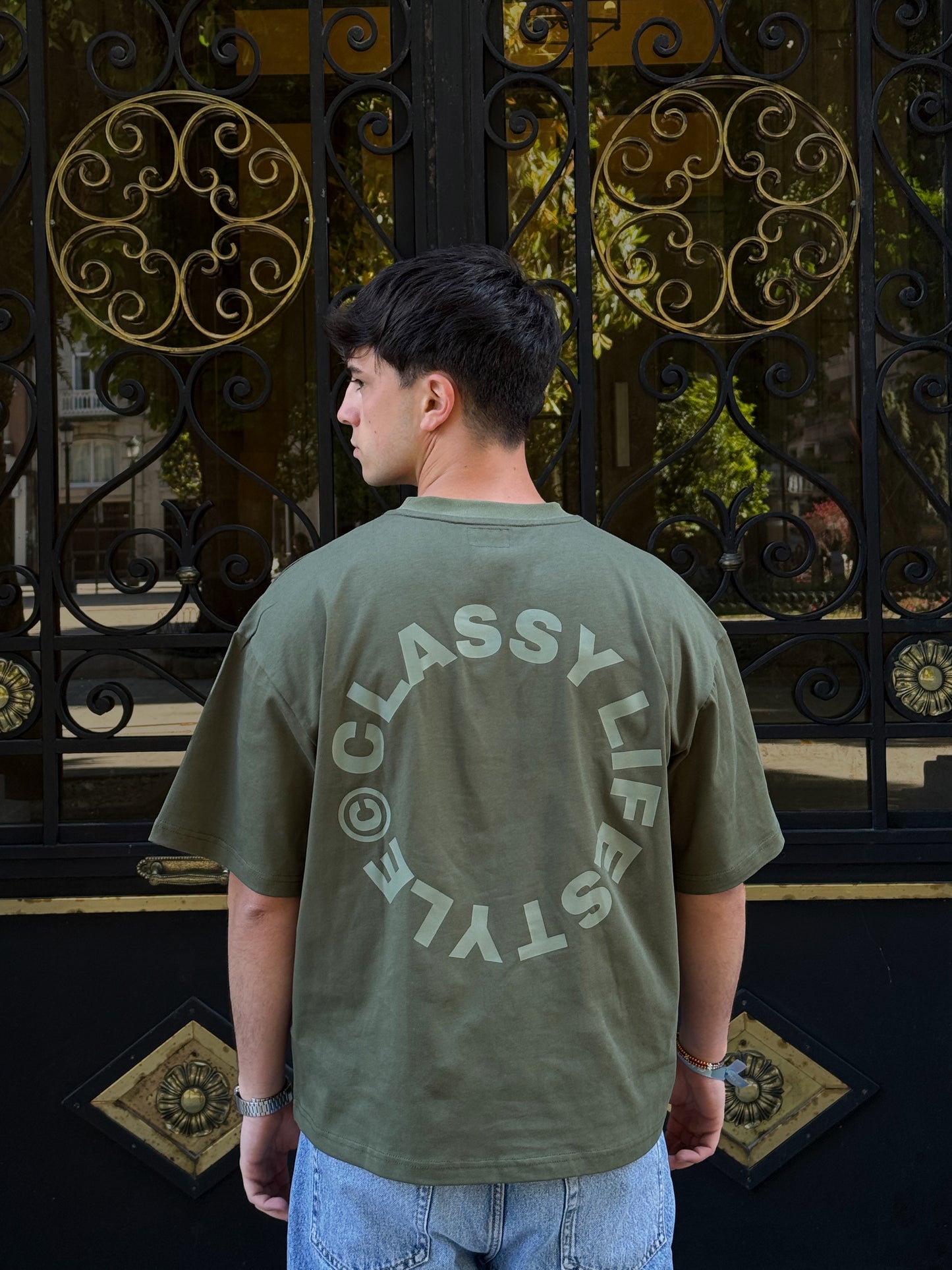 DARK GREEN CROPPED TEE