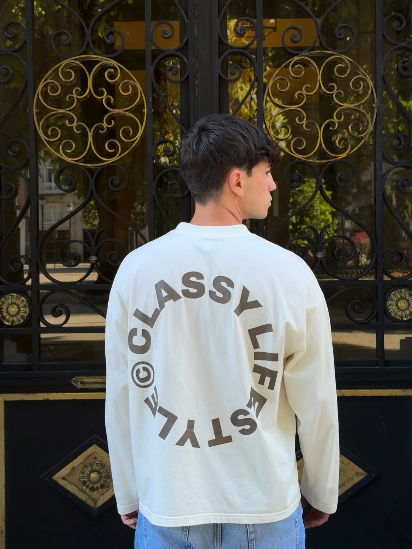 BEIGE LONG SLEEVE TEE